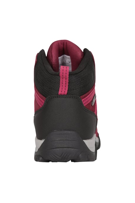 'Trail' Kids Waterproof Boots with High Traction Outsole Walking Hiking Shoes Burgundy - Image 3