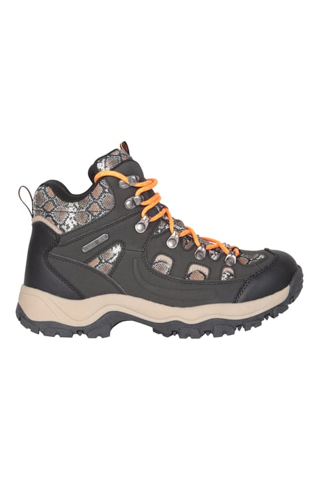 'Adventurer' Women's Printed Waterproof Boots EVA Footbed Outdoors Hiking Trekking Shoes Dark Brown - Image 3