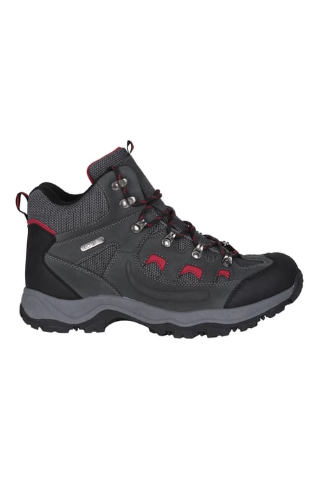 'Adventurer' Men's IsoDry Boots Cushioned Footbed Breathable Waterproof Hiking Shoes Grey - Image 4