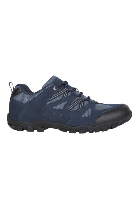 Men's Walking Shoes Suede Mesh Upper Rubber Outsole Everyday Footwear Dark Blue - Image 2