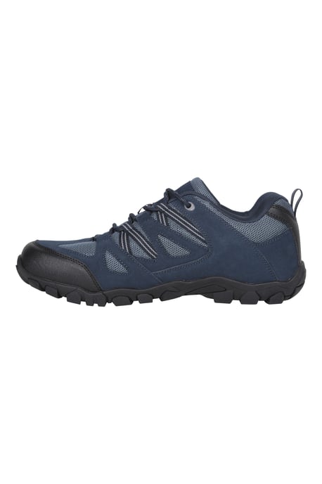 Men's Walking Shoes Suede Mesh Upper Rubber Outsole Everyday Footwear Dark Blue - Image 4