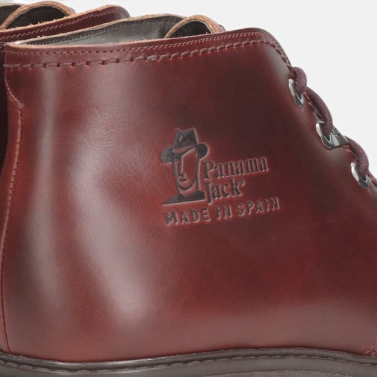 Panama Jack Herr Burgundy Läder Vattentäta Snörstövlar - Bota C77 - Image 6
