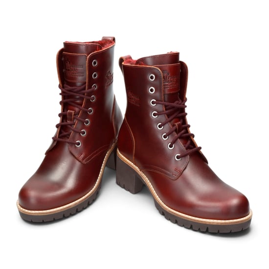 Panama Jack Waterdichte Warme Veterlaarzen van Bordeauxrood Leer voor Dames - Padma B25 - Image 5