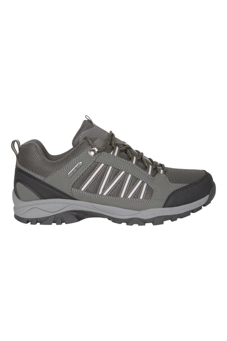 'Path' Men's Walking Shoes Cushioned Footbed Mesh Lining Waterproof Comfy Trail Trekking Trainers Khaki - Image 2