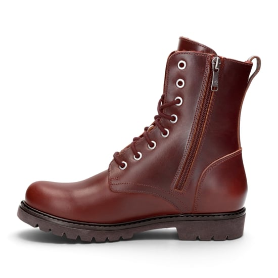 Panama Jack Waterdichte Warme Veterlaarzen van Bordeauxrood Leer voor Dames - Frisia-B45 - Image 3