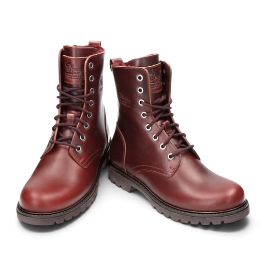 Panama Jack Waterdichte Warme Veterlaarzen van Bordeauxrood Leer voor Dames - Frisia-B45 - Image 5