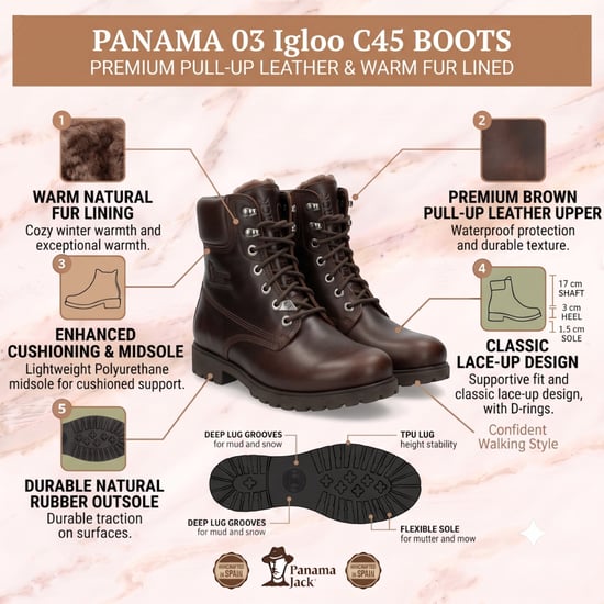 Panama Jack Veterboots van Bruin Leer voor Heren - PJ03-IGLOO-C45 - Image 2