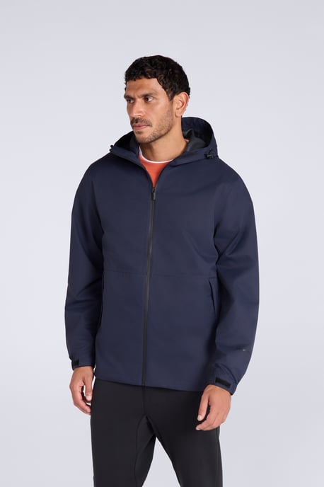 'Pace' Men's Waterproof Jacket with Adjustable Hood & Cuffs Packable Coat - Image 1
