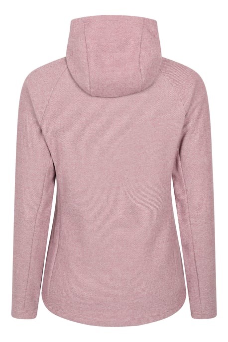 'Grid' Women's Hooded Midlayer Jacket Breathable Active Outdoor Full Zip Top Purple - Image 3