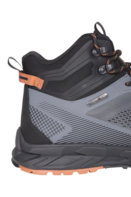 'Crusade' Men's Waterproof Walking Boots Lightweight IsoDry Breathable Footwear Black - Image 6