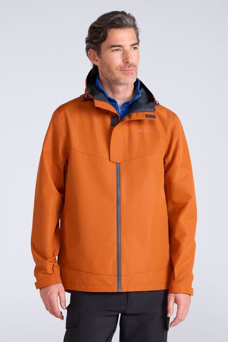 'Arlberg Extreme' Men's Jacket with Adjustable Hood Waterproof Coat Rust - Image 2