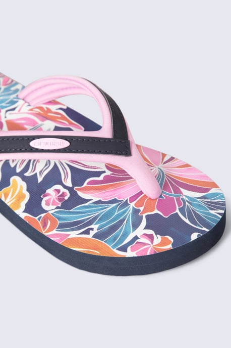 'Swish' Women's Flip Flops with Soft Padded Upper Straps Slip-on Beach Sandals Purple - Image 5