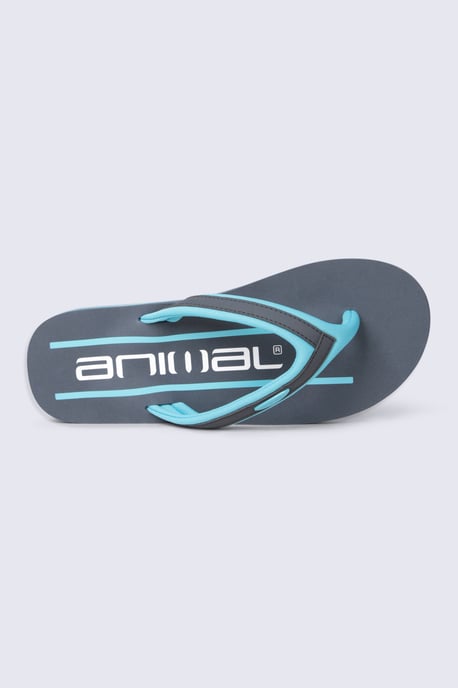 'Jekyl' Men's Flip Flops Lightweight Slip-on Sandals with Soft Padded Upper Straps Light Blue - Image 2