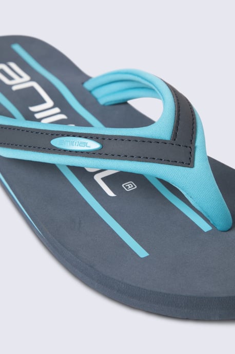 'Jekyl' Men's Flip Flops Lightweight Slip-on Sandals with Soft Padded Upper Straps Light Blue - Image 3