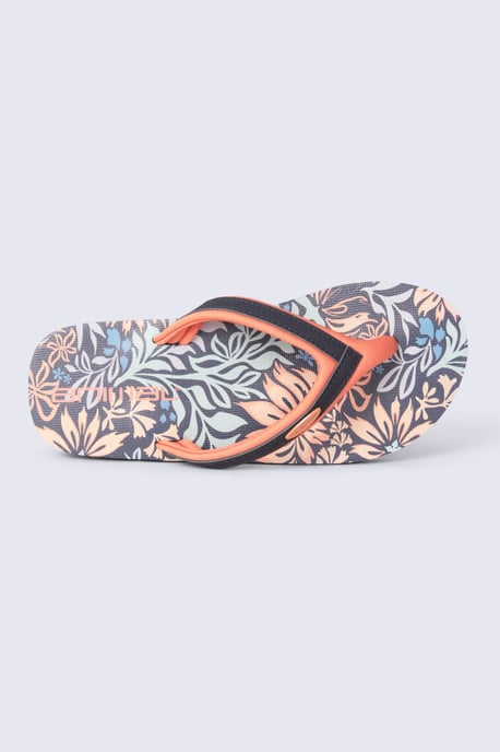 'Swish' Kids Flip Flops Slip On Lightweight Comfortable Walking Beach Slippers Coral - Image 2