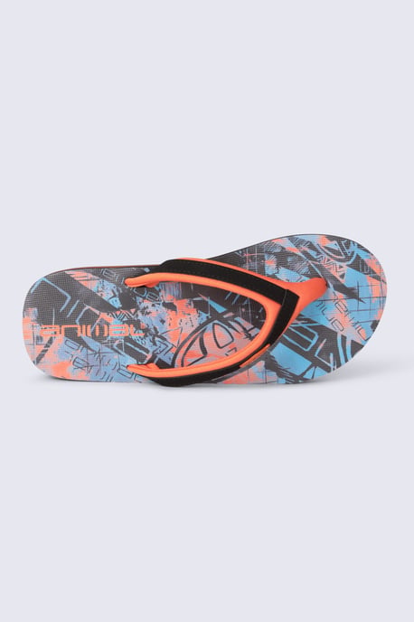 'Jekyl' Kids Flip Flops Slip On Lightweight Comfortable Walking Beach Slippers Orange - Image 2