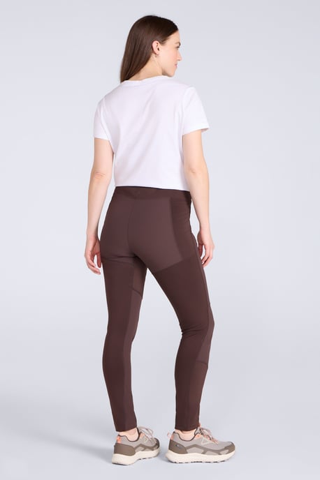 'Etna' Women's Hiking Leggings Water Resistant Stretchy Bottoms Brown - Image 4