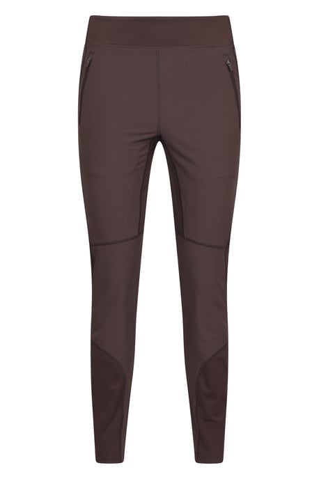 'Etna' Women's Hiking Leggings Water Resistant Stretchy Bottoms Brown - Image 5