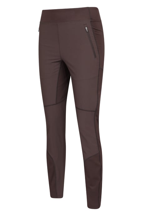 'Etna' Women's Hiking Leggings Water Resistant Stretchy Bottoms Brown - Image 6
