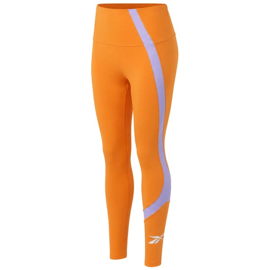 Reebok WOR Big Logo Womens Orange Leggings - Image 2