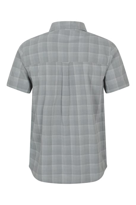 'Holiday' Men's Cotton Shirt Buttoned Breathable Summer Top Dark Grey - Image 3