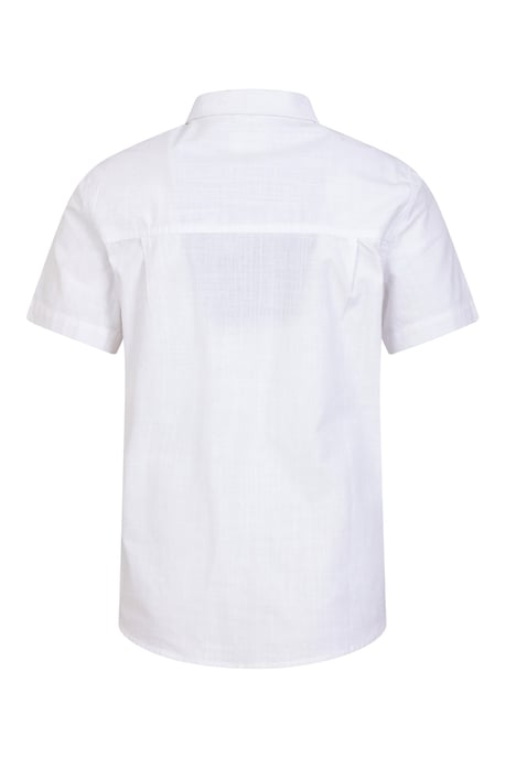 Coconut Slub Texture Men's Short Sleeve Shirt 100% Cotton Zip Chest Pocket Everyday Wear Top - Image 3
