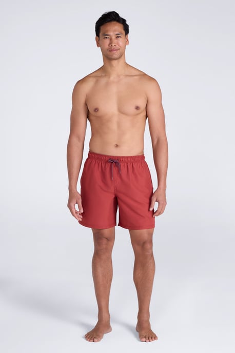 'Aruba' Men's Swim Shorts Quick Dry Drawcord Fastening Summer Holiday Swimwear Rust - Image 3