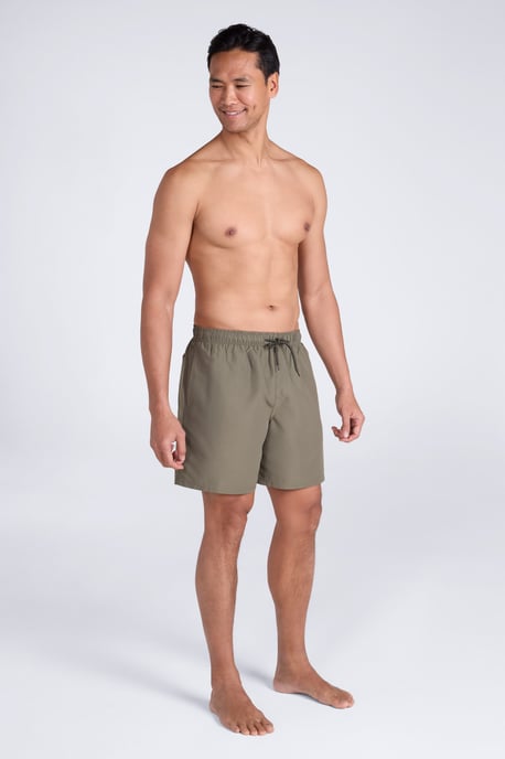 'Aruba' Men's Swim Shorts Quick Dry Drawcord Fastening Summer Holiday Swimwear Olive - Image 2