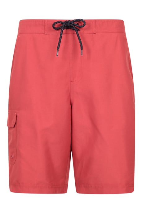 'Ocean' Men's Boardshorts with Adjustable Waist Quick Dry Swimming Trunks Burgundy - Image 5