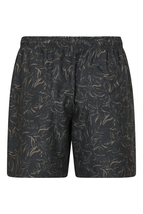 'Aruba' Men's Printed Swim Shorts Drawstring Quick Drying Swimming Trunks Olive - Image 3