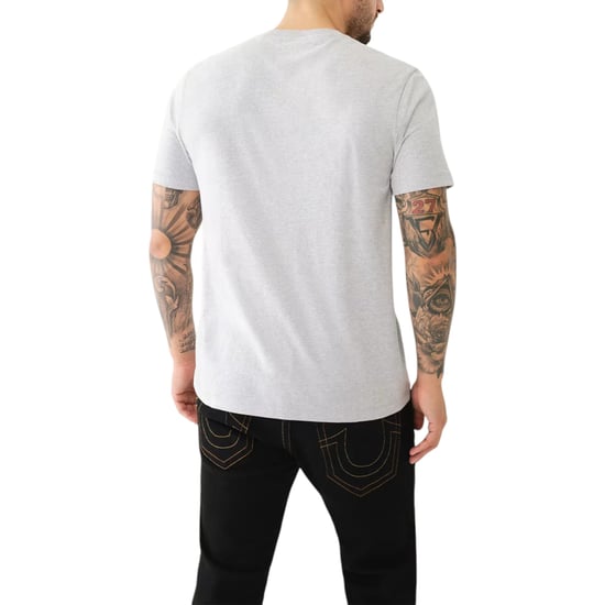 True Religion 108426 Mens Henley T Shirt Short Sleeve Logo Placket Cotton Tee - Image 4