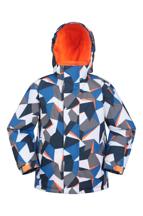 Kids Ski Jacket and Trousers Set Snowproof Fleece Lined Warm Outdoor Ski Outfit Medium Blue - Image 2