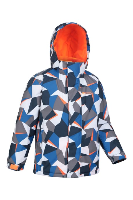 Kids Ski Jacket and Trousers Set Snowproof Fleece Lined Warm Outdoor Ski Outfit Medium Blue - Image 3