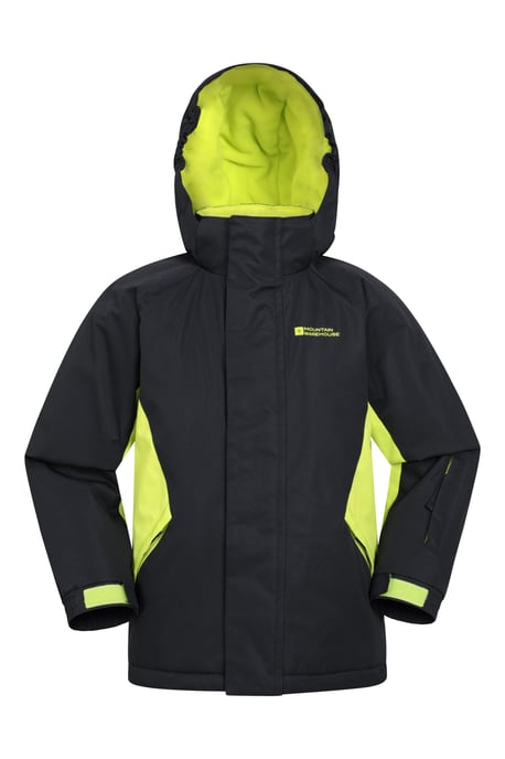 Kids Ski Jacket & Trousers Set Snowproof Fleece Lined Warm Outdoor Ski Outfit Black - Image 2