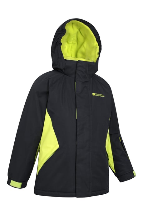 Kids Ski Jacket & Trousers Set Snowproof Fleece Lined Warm Outdoor Ski Outfit Black - Image 3
