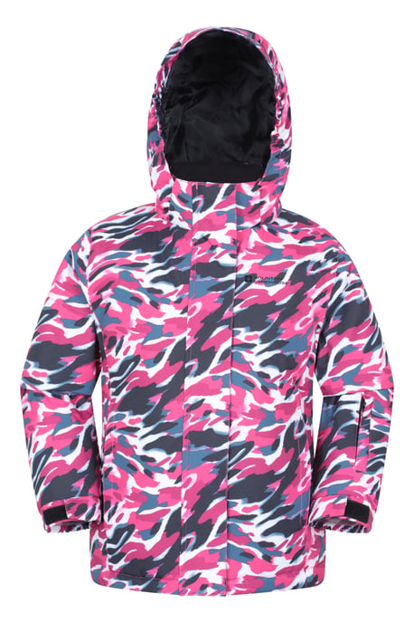 Kids Ski Jacket and Trousers Set Snowproof Fleece Lined Warm Outdoor Ski Outfit Black - Image 2