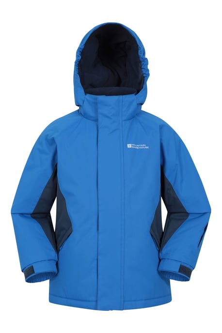 Kids Ski Jacket & Trousers Set Snowproof Fleece Lined Warm Outdoor Ski Outfit Blue - Image 2