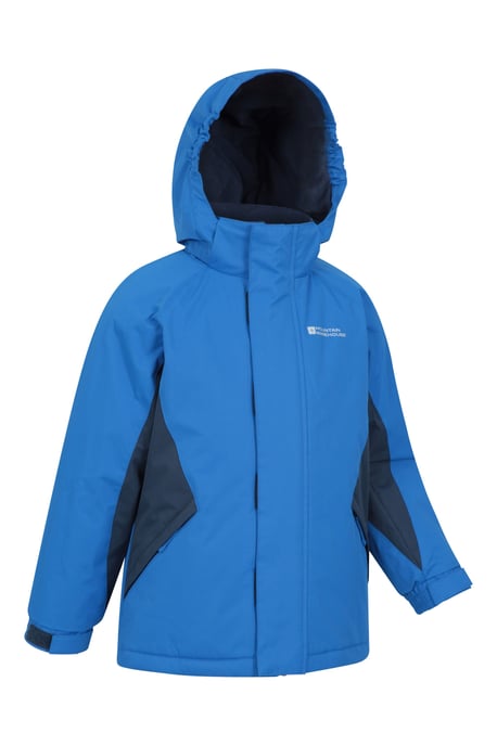 Kids Ski Jacket & Trousers Set Snowproof Fleece Lined Warm Outdoor Ski Outfit Blue - Image 3