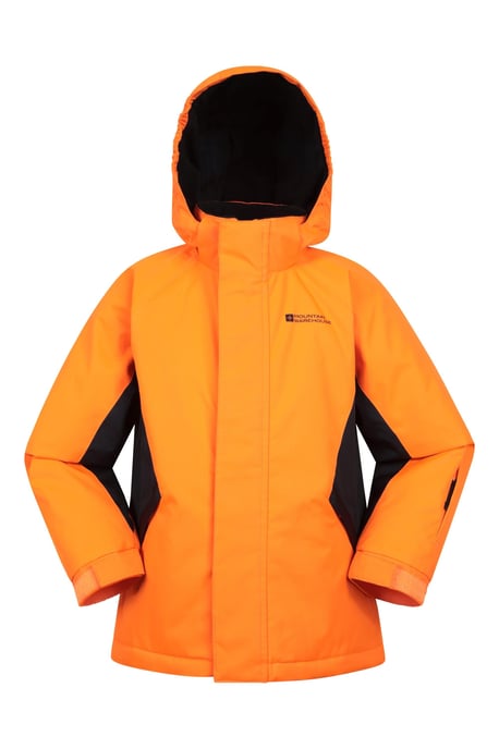 Kids Ski Jacket & Trousers Set Snowproof Fleece Lined Warm Outdoor Ski Outfit Orange - Image 2