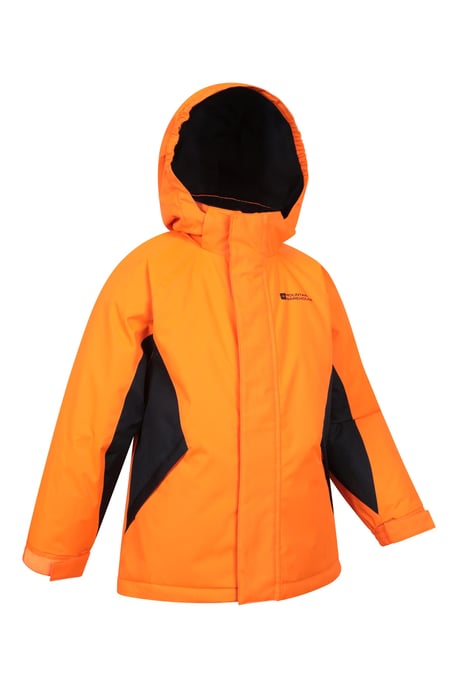Kids Ski Jacket & Trousers Set Snowproof Fleece Lined Warm Outdoor Ski Outfit Orange - Image 4