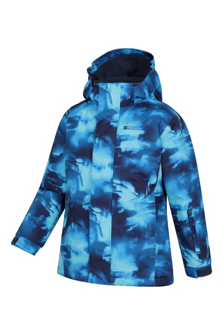 Kids Ski Jacket and Trousers Set Snowproof Fleece Lined Warm Outdoor Ski Outfit Blue/Navy - Image 4