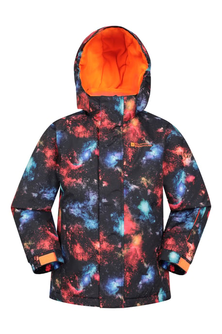 Kids Ski Jacket and Trousers Set Snowproof Fleece Lined Warm Outdoor Ski Outfit Black - Image 2