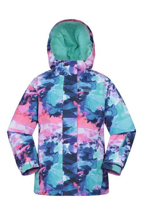Kids Ski Jacket and Trousers Set Snowproof Fleece Lined Warm Outdoor Ski Outfit Purple - Image 2