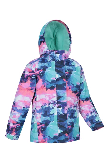 Kids Ski Jacket and Trousers Set Snowproof Fleece Lined Warm Outdoor Ski Outfit Purple - Image 3