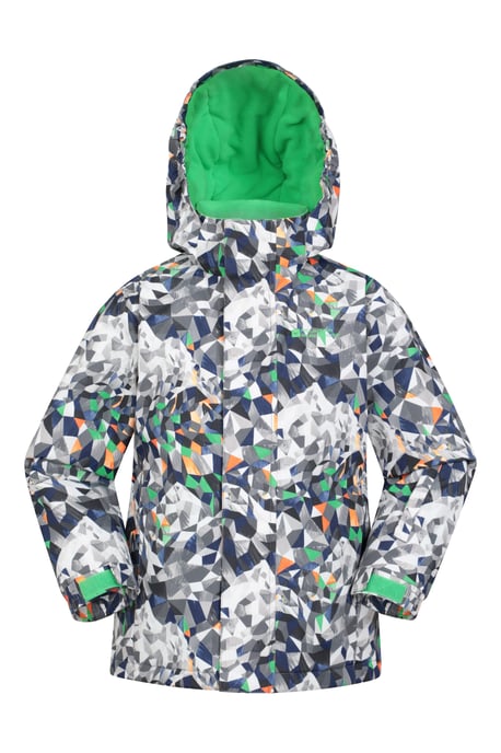 Kids Ski Jacket and Trousers Set Snowproof Fleece Lined Warm Outdoor Ski Outfit Grey - Image 2