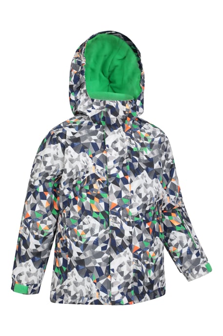 Kids Ski Jacket and Trousers Set Snowproof Fleece Lined Warm Outdoor Ski Outfit Grey - Image 3