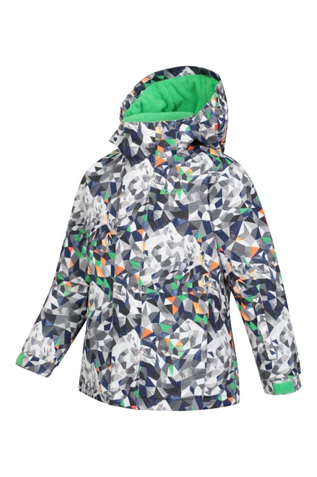 Kids Ski Jacket and Trousers Set Snowproof Fleece Lined Warm Outdoor Ski Outfit Grey - Image 5