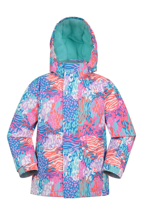 Kids Ski Jacket and Trousers Set Snowproof Fleece Lined Warm Outdoor Ski Outfit Pink - Image 2