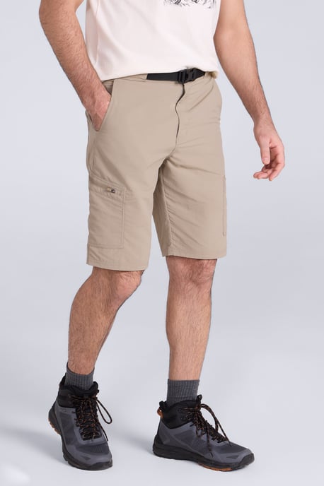 'Saunter' Men's Belted Cargo Shorts Quick Drying UV50 Multi Pocket Short Pants Beige - Image 2