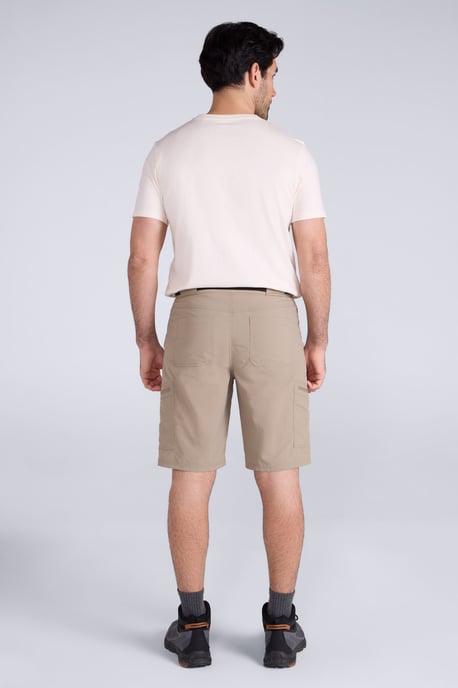 'Saunter' Men's Belted Cargo Shorts Quick Drying UV50 Multi Pocket Short Pants Beige - Image 6